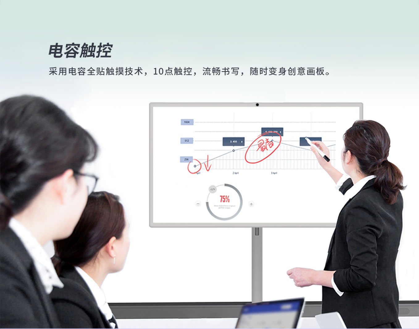 尊龙中国科技25寸智由屏闺蜜机采用电容多点触控技术